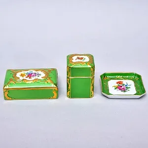 Винтажный Будуарный набор из 3-х предметов, Фарфор SP Dresden, Германия - 50гг.