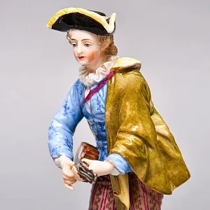  Антикварные Парные статуэтки «Музыкальный Дуэт», Фарфор, Dressel & Kister Passau Германия, 1907 - 1922 гг. 