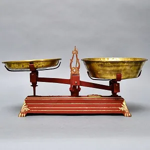 Антикварные Чугунные Бытовые Кухонные Весы на 10 кг. Франция начало ХХ века! 