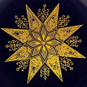 Классическая шкатулка «Золотая Звезда», Фарфор Limoges Франция, середина ХХ века.