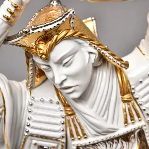 Большая Авторская Фарфоровая статуэтка «Самурай - Путь Воина», Ahura Италия, 80-е годы ХХ века.