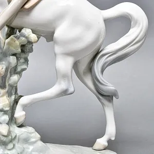 Коллекционная Фарфоровая статуэтка «Всадник», Lladro / Лядро Испания, 1969 - 1985 годы.