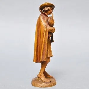 Редкая Антикварная Коллекционная Деревянная статуэтка «Бедный Волынщик», Англия начало ХХ века.
