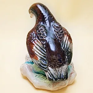 Коллекционная статуэтка «Птица - Куропатка», Фаянс ЗиК Конаково, СССР - 50е годы ХХ века.