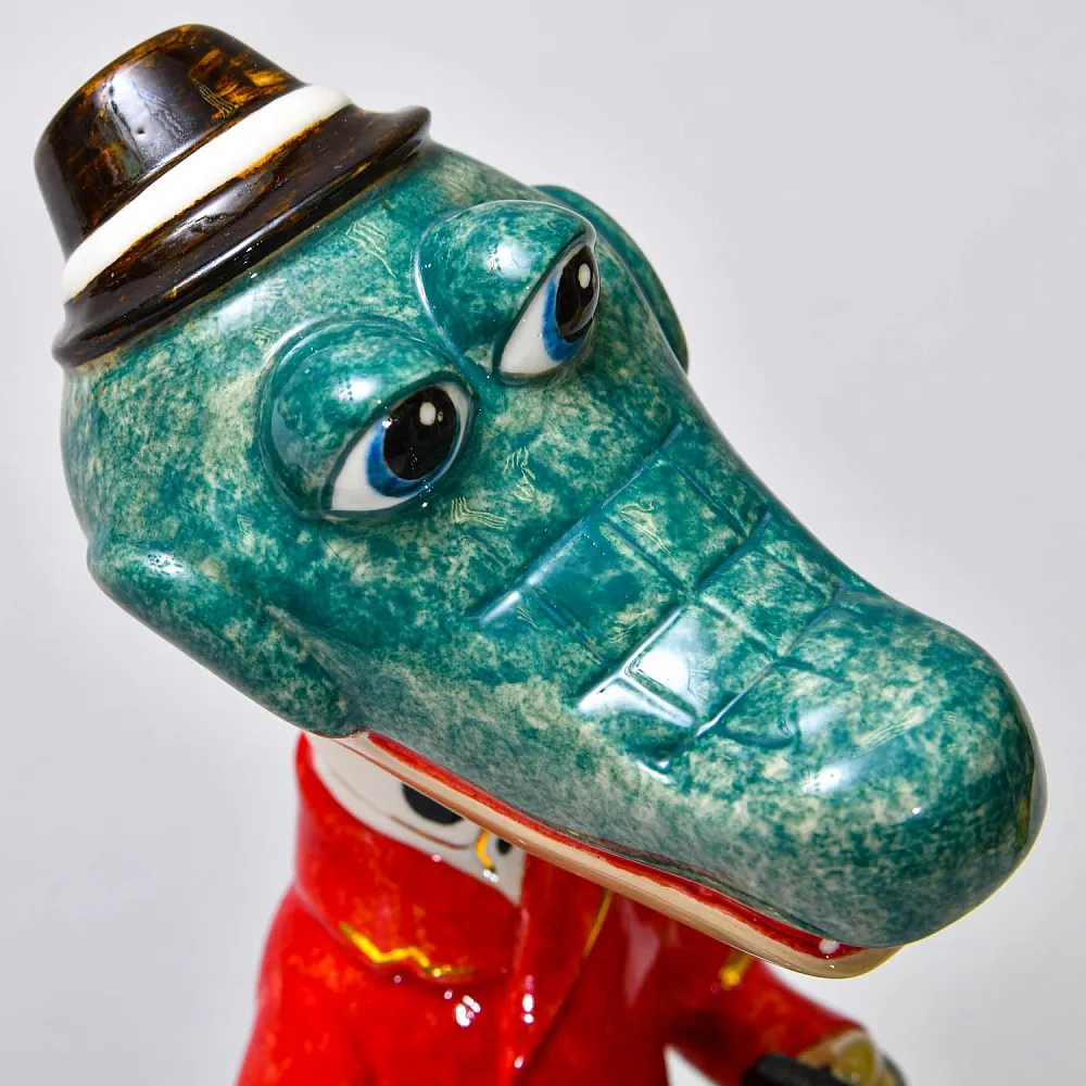 Авторская Коллекционная Фарфоровая Статуэтка «Крокодил Гена», Россия.
