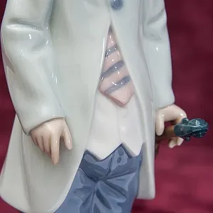 Фарфоровая статуэтка «Клоун со скрипкой» Lladro, Испания - 1987 год.