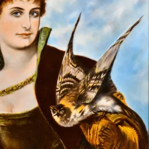 Фарфоровый Пласт - Картина - Панно «Охота - Дама с соколом»,  ROSENTHAL германия, 1981 - 1993 годы. 