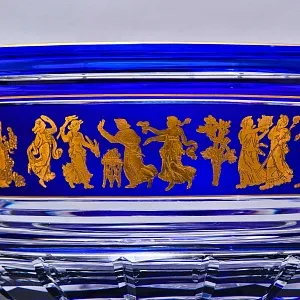 Большая Хрустальная Ваза «Танец - Jupiter. Dance De Flore», VAL SAINT LAMBERT (Вал Сант Ламберт) Бельгия.