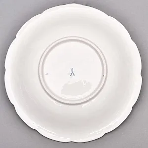 Коллекционное Фарфоровое Блюдо - Тарелка «БУКЕТ», Кобальт, MEISSEN Германия - середина ХХ века. 