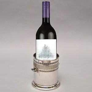  Сервировочная Металлическая Подставка для Бутылок - Бутылочная передача Silverpalted, SHEFFIELD Англия. 