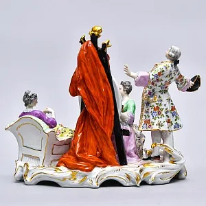 Редкость! Коллекционная Фарфоровая статуэтка «ПОРТРЕТ», Edme Samson et Cie Франция, 1940 - 1969 годы. 