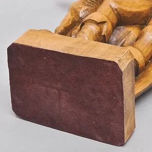 Большая Коллекционная Деревянная статуэтка «Охотник с Оленем», Германия середина ХХ века.