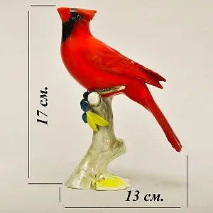Коллекционная Фарфоровая Статуэтка «ПТИЦА - КАРДИНАЛ», Hutschenreuther Германия, 1968 - 1970 годы.