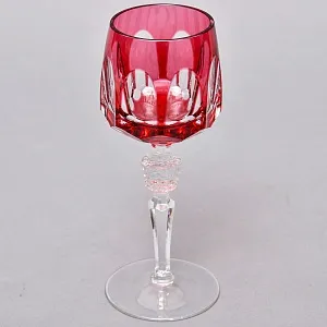 Хрустальный Бокал для вина розового цвета серия «ANTIKA», NACHTMANN Германия, 70 -е годы. 