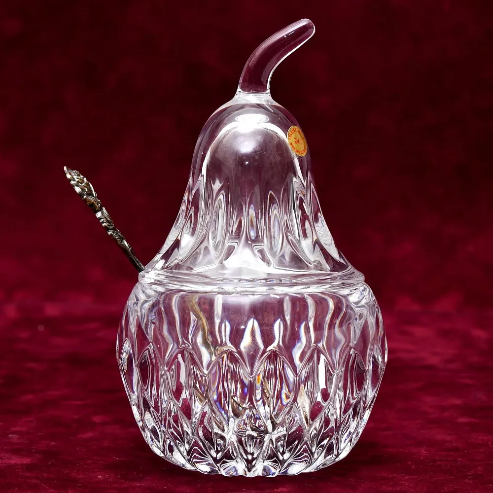 Хрустальная «Груша» - Джемница - Соусница - Баночка с крышкой, NACHTMANN Германия.