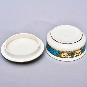 Редкость! Винтажный Будуарный Набор «Рыбацкая лодка» из 4-х предметов, Фаянс Falkon Ware, Англия.