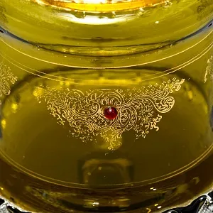 Антикварная Стеклянная Конфетница - Бисквитница - Доза, Германия конец XIX века. 