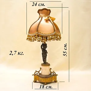 Винтажная Настольная Электрическая Лампа - Светильник «Путти - Ангелочек» Франция.