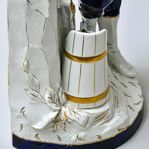 Большая Фарфоровая Статуэтка «Юноша Водонос» ROYAL DUX BOHEMIA, Чехословакия -1957 год.