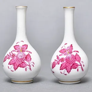 Миниатюрные Фарфоровые Вазочки - Триптих «APPONYI PURPUR», HEREND Венгрия.