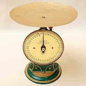 Старинные Кухонные Механические Весы Повышенной точности, SALTER'S Англия конец ХIХ века.