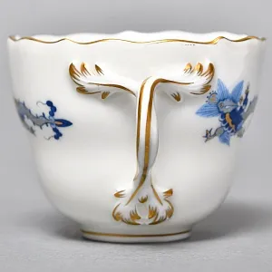 Классическая Кофейная пара и Десертная тарелка «Синий Дракон», Фарфор MEISSEN, Германия. 