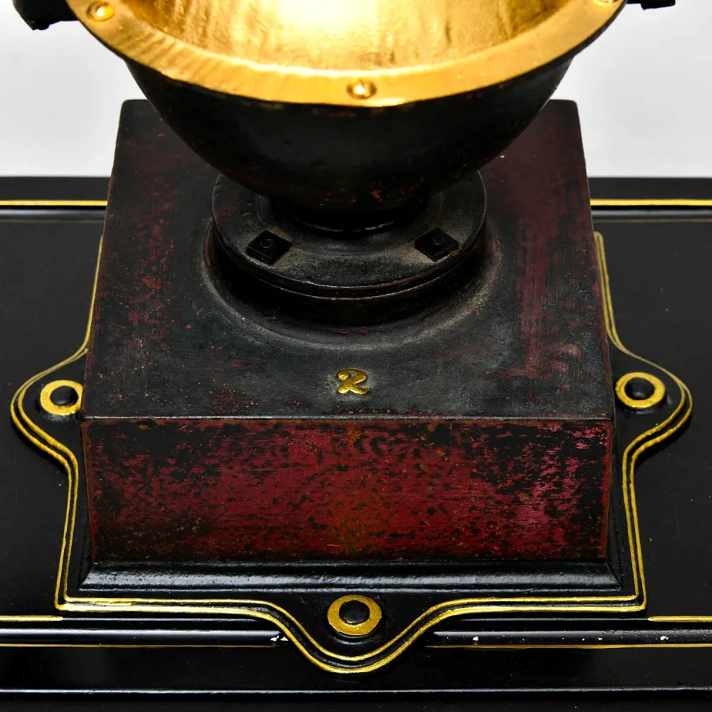 Большая Антикварная Чугунная Ручная Механическая Кофемолка ELMA, Франция начало ХХ века.