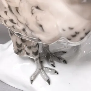 Антикварная Фарфоровая статуэтка «Пара Птиц - Серый Лунь», Karl Ens Германия, 1900 -1919 годы.