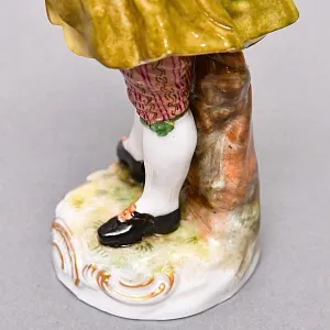  Антикварные Парные статуэтки «Музыкальный Дуэт», Фарфор, Dressel & Kister Passau Германия, 1907 - 1922 гг. 