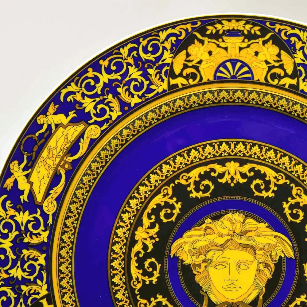 «MEDUSA BLUE» - Коллекционная Фарфоровая Тарелка - Блюдо, VERSACE, Rosenthal Германия.