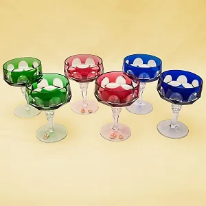 Набор «Креманок» из Цветного Хрусталя «ANTIKA», сигнирование - NACHTMANN Германия, 70 -е годы.