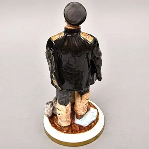 Коллекционная Авторская Статуэтка «Советский Исследователь Арктики - Папанин И.Д.», фарфор, Россия. 