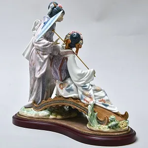 Большая Коллекционная Фарфоровая статуэтка «ВЕСНА В ЯПОНИИ», Lladro Испания -1984 год.