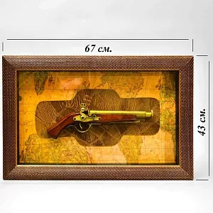 Настенное Коллекционное Панно - Картина - Макет «Старинный Пистоль», Испания...