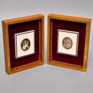 Декоративная Пара - Картина - Панно - Медальон «Дама и Офицер», Германия. 