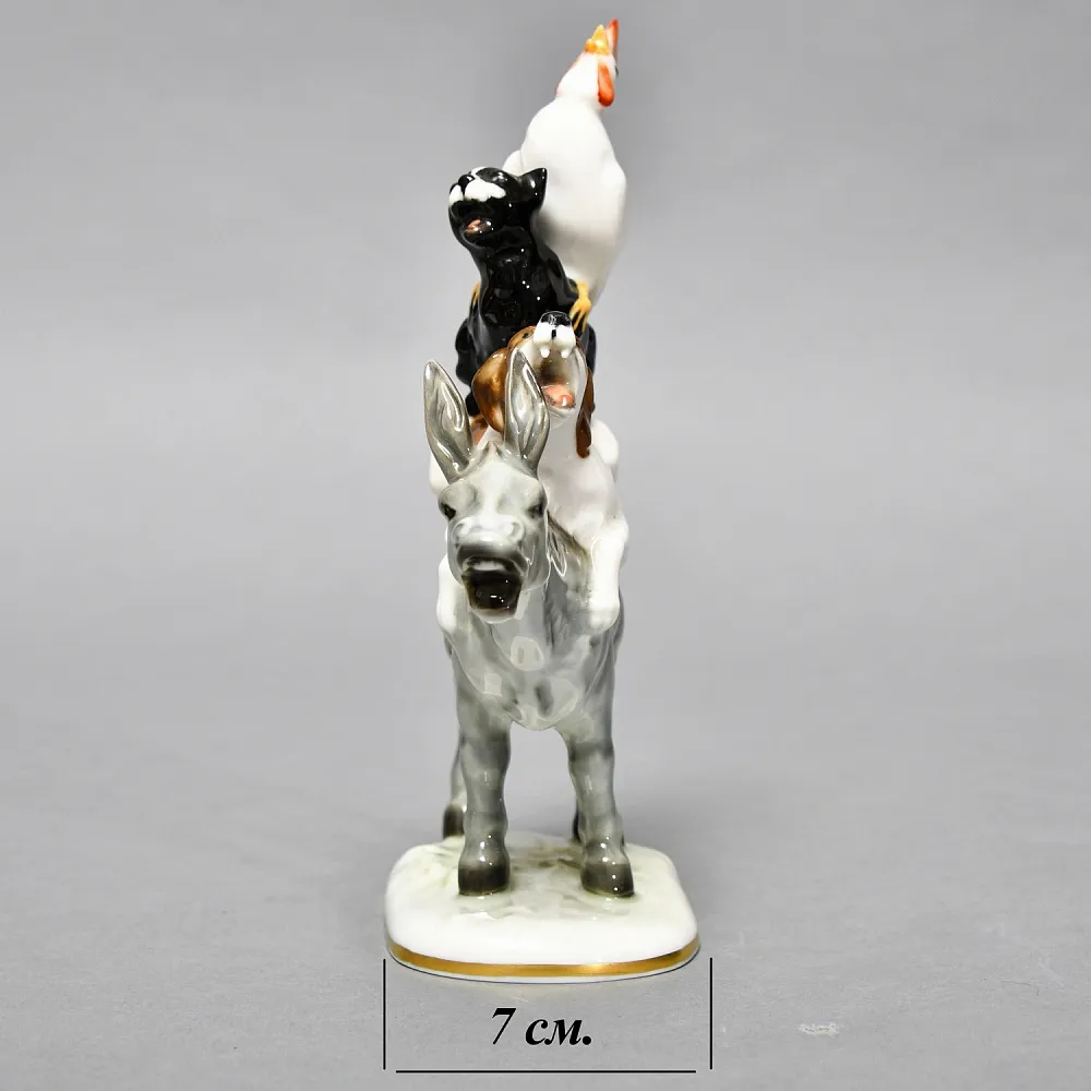 Авторская Фарфоровая Статуэтка «Бременские музыканты», Hutschenreuther, Германия 70-е гг.