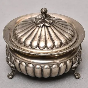 Винтажная Оловянная Сахарница с крышкой, Frieling Zinn Германия конец 60 -х годы ХХ века.