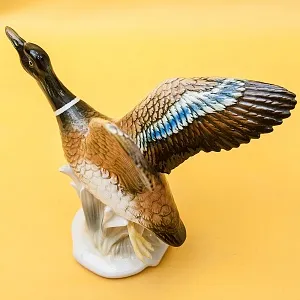 Птица - Фарфоровая статуэтка «Утка - Селезень» Н -18 см., Карл Энс / Karl Ens,  Германия, 50-е годы ХХ века.