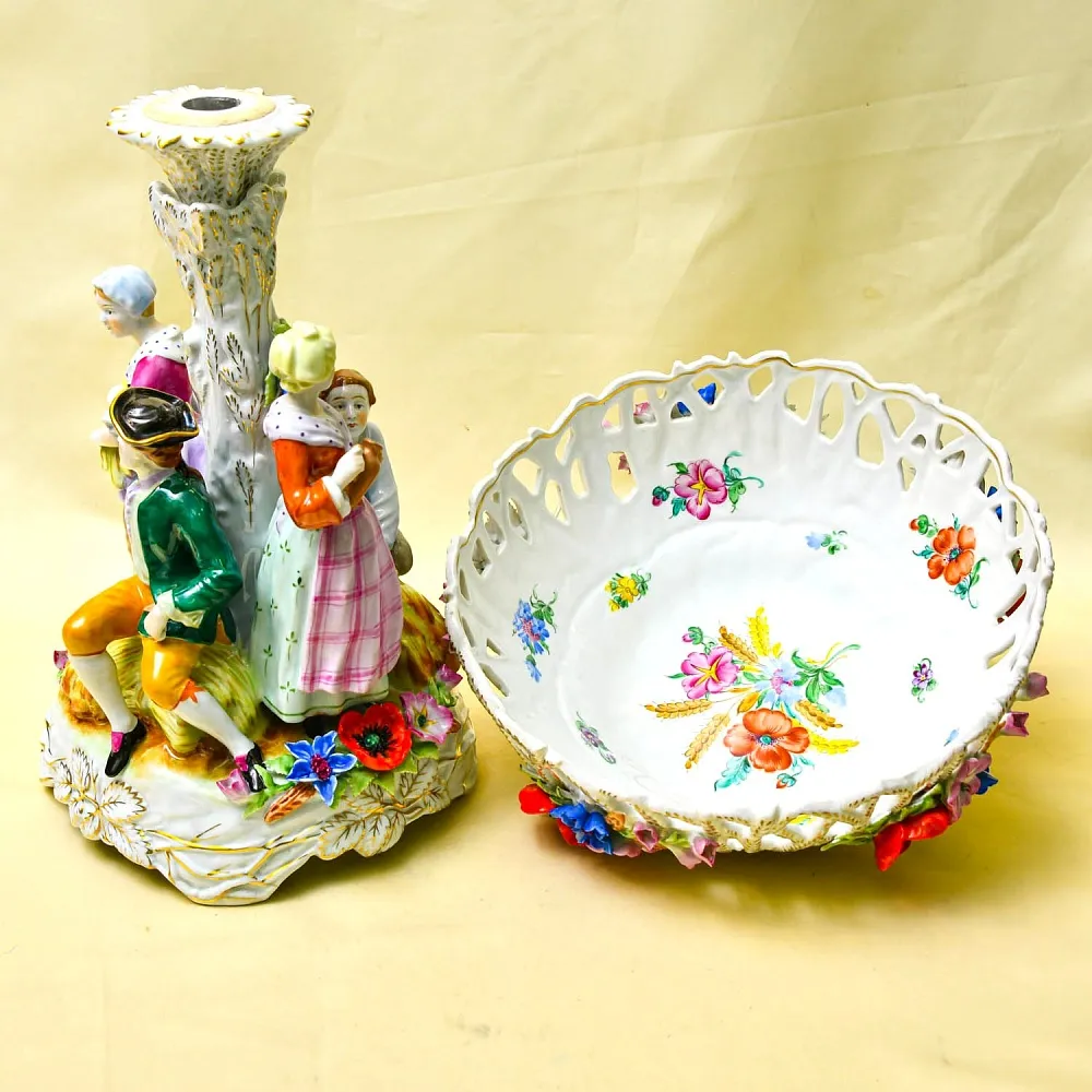 Редкость!!! Большая Фарфоровая Ваза «УРОЖАЙ», PLAUE Германия середина ХХ века.