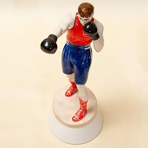 «Боксёр» - Авторская Коллекционная Фарфоровая Статуэтка, Россия.