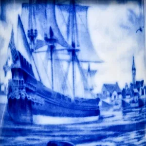 Коллекционная Пивная Кружка «Фрегат „Герб Бремена“ у родного порта, 1650 год», Berlin Design Германия -1976 год.