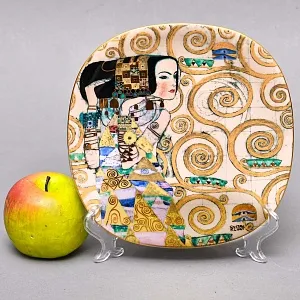 Коллекционная Тарелка «Шедевры Густава Климта. Ожидание», Фарфор Lilien Porzellan Австрия -1990 год.