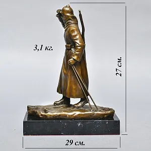 Авторская Бронзовая Статуэтка «Красноармеец в дозоре», Россия конец ХХ - начало ХХI веков. 