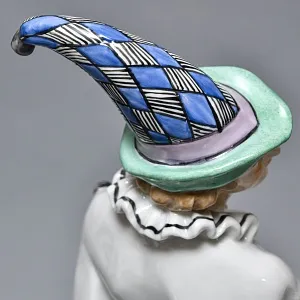 Антикварная Фарфоровая статуэтка Арт Деко «ШУТ», Karl Ens Германия, первая половина ХХ века. 