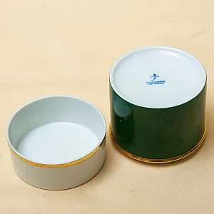 Винтажная Фарфоровая Баночка - Шкатулка «Олень» из серии «Охота». Furstenberg, Германия.