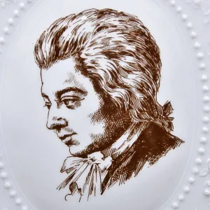 Фарфоровое Панно - Плакетка «МОЦАРТ», MEISSEN Германия - 1978 год.