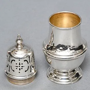 Металлическая Баночка - Емкость для сахарной пудры, Sheffield, Англия середина ХХ века. 