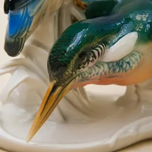 Птицы - Фарфоровая Статуэтка «Пара Зимородков», Карл Энс/ Karl Ens Германия 50гг.