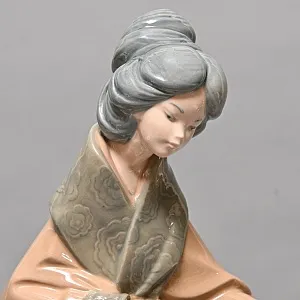 Коллекционная Фарфоровая статуэтка «Японская мама и дочь», Nao by Lladro Испания, 80-е гг. 