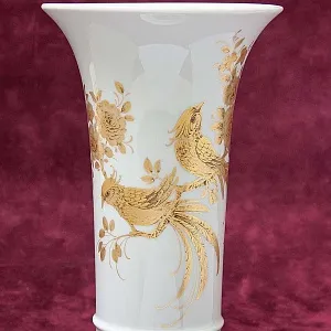 Коллекционная Фарфоровая Ваза «Райские птицы» KAISER Германия - 1970 год.